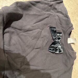 H&M Gray Kids Sweatshirt with Velvet Bow